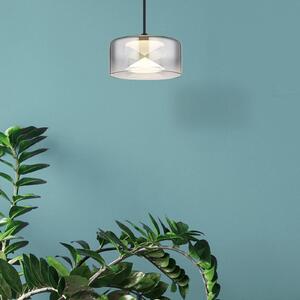 Globo Lampada LED a sospensione Belinda, Ø 15 cm, grigio fumo, vetro