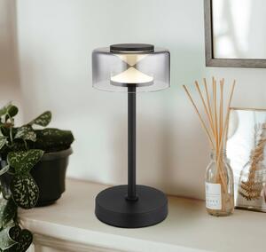 Globo Lampada da tavolo a LED Belinda, Alluminio / Grigio / Zincato, Soggiorno / Sala da pranzo, Vetro, Lampada da tavolo LED