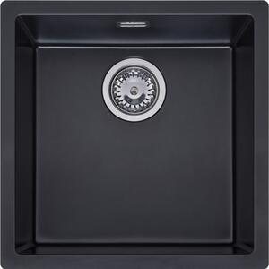Lavello Reginox, lavello quadrato in granito Texel 40 Pure Black 40x40 cm R34651
