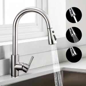 Rubinetto da cucina ad alta pressione - estraibile - acciaio inox