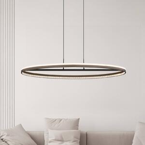 Globo Lampada LED a sospensione Della, lunghezza 101 cm, grigio scuro, metallo