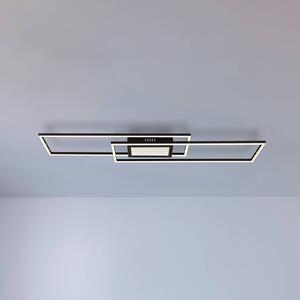 Globo Plafoniera LED Saunders, lunghezza 96 cm, nera, effetto 3D