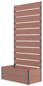 Fioriera da Esterno con Spalliera a Doghe per Piante Rampicanti 72x38x150cm Marrone Chiaro