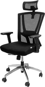 Sedia ergonomica girevole da ufficio Furvero Zenith BA/A2D/L2D/H2D/S con braccioli regolabili e supporto lombare nero