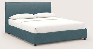 Nina letto contenitore dal design minimal in microfibra effetto pelle