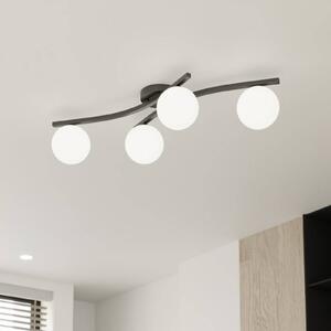 EMIBIG LIGHTING Plafoniera OPUS, lunghezza 85 cm, opale, lunghezza 84 cm, a 4 luci