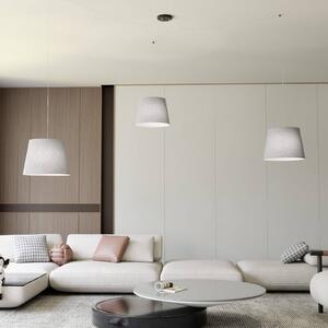 EMIBIG LIGHTING Lampada a sospensione Ascot, grigio, tessuto, a 3 luci, decentralizzata