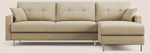 Megan divano letto angolare in microfibra smacchiabile T11 beige