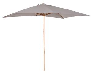 Ombrellone da Giardino 2x3 m in Legno con Copertura Rimovibile in Poliestere Grigio