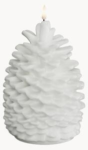 Candela natalizia a LED fatta a mano con effetto fiamma reale Pigna, alt. 19 cm