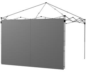 Pareti Gazebo 3x3 e 3x6 m in Tessuto Oxford Grigio con Chiusure ad Anello e a Gancio