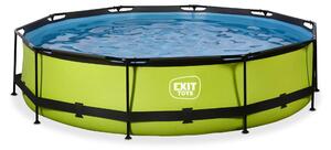 Piscina EXIT Lime ø360x76cm con pompa filtro - Verde