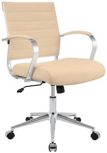 Sedia da ufficio Oakland - in pelle - Colore crema
