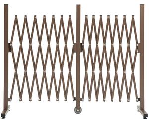 Recinzione per Giardino Estensibile Autoportante 52-405 cm in Acciaio e Alluminio Marrone scuro
