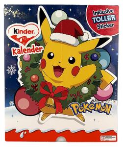 Calendario dell'Avvento Pokémon Kinder: 24 finestre con cioccolato e adesivi