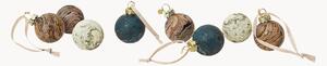 Set di 8 palline di Natale in vetro Marble