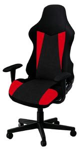 Copertura per sedia da gaming, 4 pezzi, elasticizzata, colore rosso, modello 1