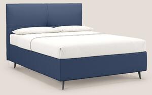 Greta letto contenitore dimensioni SLIM con testata trapuntata in ecop