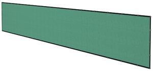 Telo Ombreggiante Frangivento 15,25x1,75 m contro Raggi UV con Fascette Incluse in HDPE Verde