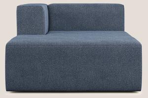 Nettuno modulo chaise longue in morbido tessuto bouclè T07 blu