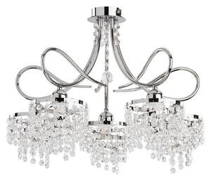 Lampadario decorativo glamour con cristalli a 5 punti DIANA 5xE14 10W ALF18995 Alfa
