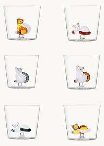 Set di 6 bicchieri fatti a mano in vetro borosilicato Cats
