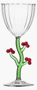 Bicchiere da vino in vetro borosilicato fatto a mano Botanica