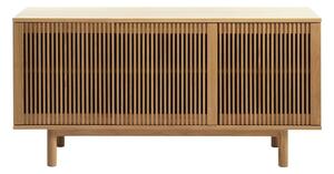 Cassettiera bassa effetto rovere colore naturale 143x70 cm Tiber - Unique Furniture