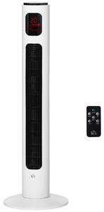Ventilatore a Torre 45W a 3 Modalità e 3 Velocità con Timer da 12h Ø32 x 96A cm in ABS Nero e Bianco