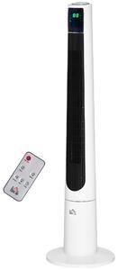 Ventilatore a Torre 50W a 3 Modalità e 3 Velocità con Timer da 12h Ø32x118.2 cm in ABS Bianco