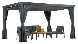 Pergola da terrazzo con tende Alicante 3x4 antracite Garden Point