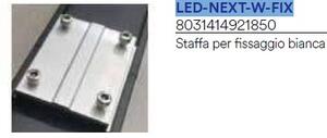 Kit 2 pezzi staffe bianche x barra led next led-next-w-fix