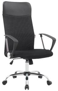 Sedia Direzionale da Ufficio 66x50x112/123 cm Ergonomica in Rete Mesh Nera