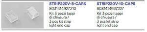 Kit 3 tappi per strip 220v 10mm strip220v-10-caps