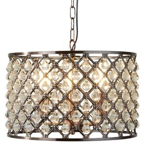 Marquise 3lt drum pendant - metallo e vetro in rame antico