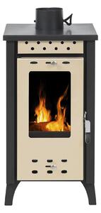 Stufa a Legna 33x38,5xh74 cm 7,7 Kw Matilde Beige