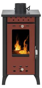 Stufa a Legna 33x38,5xh74 cm 7,7 Kw Matilde Rossa