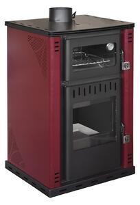 Stufa a Legna con Forno 62x59xH102 cm 27,6Kw Elsa Rossa