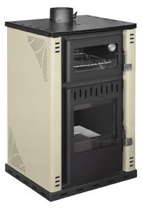 Stufa a Legna con Forno 62x59xH102 cm 27,6Kw Elsa Beige
