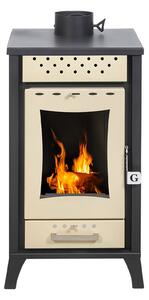 Stufa a Legna 45,5x48,5xh91 cm 15 Kw Olga Beige