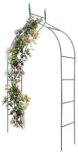Arco da Giardino Supporto per Rose e Piante Rampicanti in Metallo Altezza 240 cm