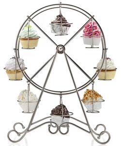 Alzata Stand Porta Cupcake Ruota Panoramica Alzatina 8 Posti Dolci Muffin Metall