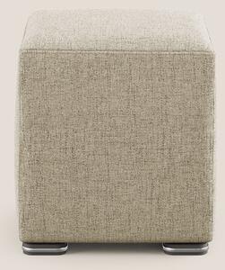 Cube pouf in tessuto morbido impermeabile T03 beige