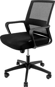 Sedia ergonomica girevole da ufficio Furvero Basic con braccioli integrati e supporto lombare nero