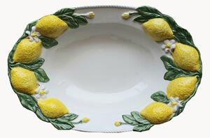 Piatto da portata dipinto a mano Lemon