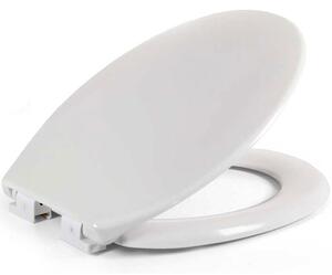 Copriwater Universale Copri WC Coprivaso Chiusura Lenta Sedile Bianco 37x44 cm