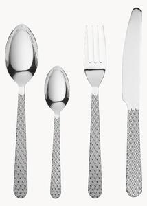 Set di 16 posate con manico scanalato Rhombe, 4 persone