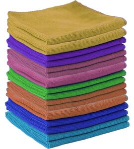 Mega Pack Confezione 16 Panni in Microfibra 30x30 cm Multiuso Multisuperficie