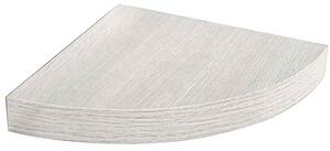 Mensola Parete Angolare Scaffale Ripiano ad Angolo in Legno MDF Bianco 24x4cm