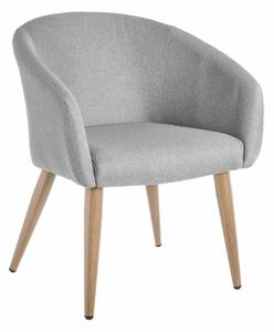 Poltrona Relax in Legno e Tessuto Colore Grigio Chiaro Mod. Morla 60x58x77H cm